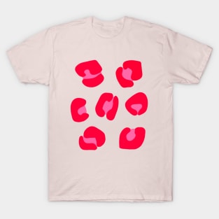 Large, Pink and Red, Leopard Spots Pack T-Shirt